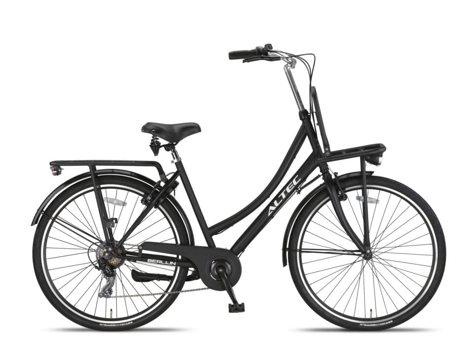 Транспортный велосипед Altec Berlin 28 дюймов, 7 скоростей. матовый черный