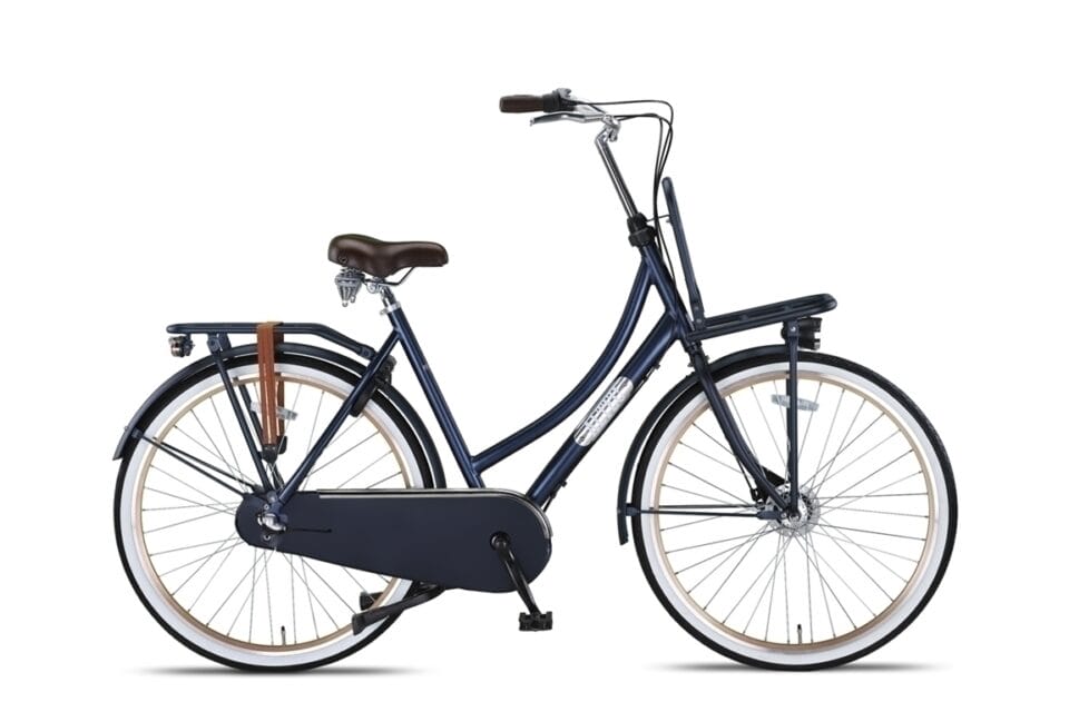Bicicleta de transporte retrô Altec 28 polegadas feminina 57 cm jeans azul