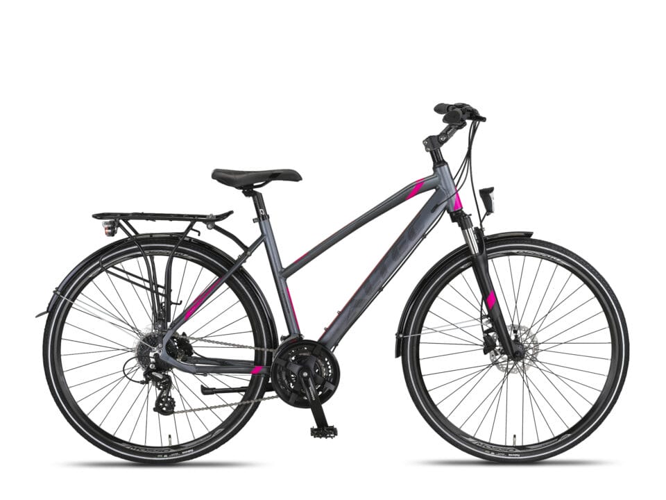 Altec Legarda (CT) LSM 28 tuuman naisten polkupyörä HYD 24 Gear. Antrasiitti/vaaleanpunainen