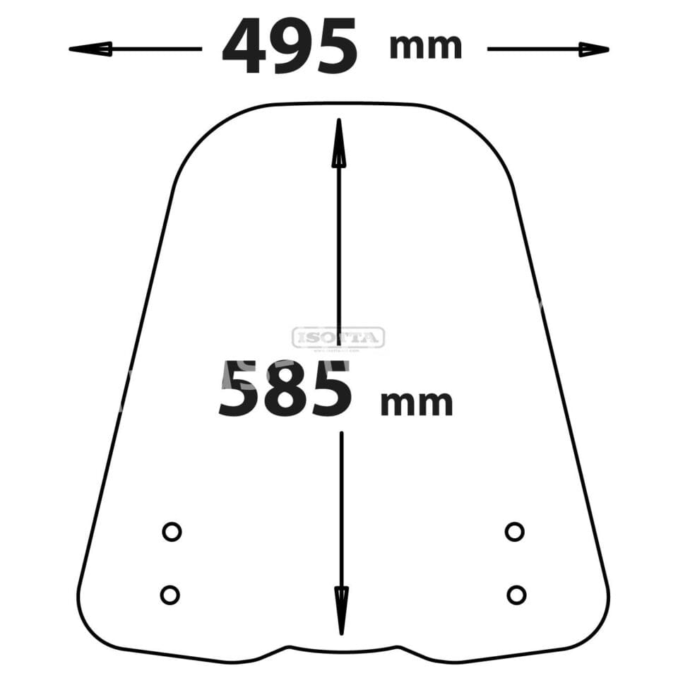 WINDSCHERM ISOTTA PASSEND OP SUPER SOCO CUX SMOKE