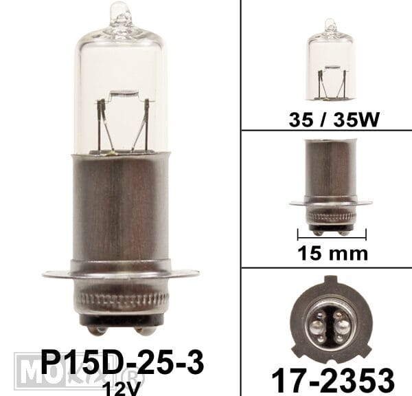 17-2353 LAMP P15D-25-3 12V 35/35W FLOSSER HALOGEEN (1)