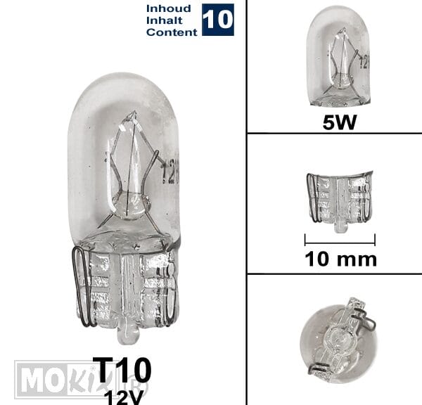 17-4291 LAMP T10  12V  5W FLOSSER (10)