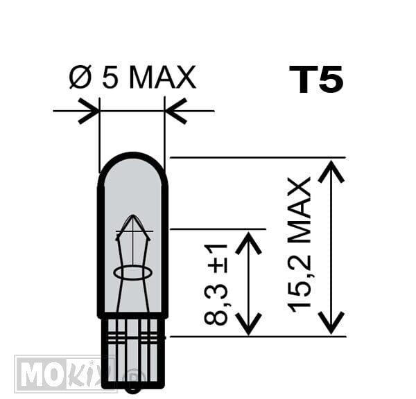 17-4691 LAMP T05  12V 2.3W FLOSSER (10)