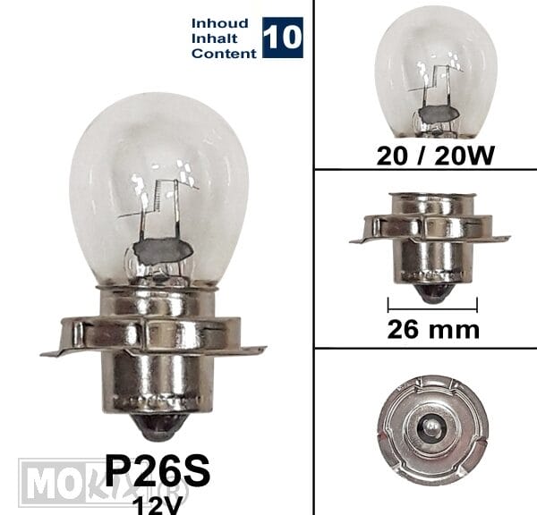 511262 LAMP P26S 12V 20W (10)
