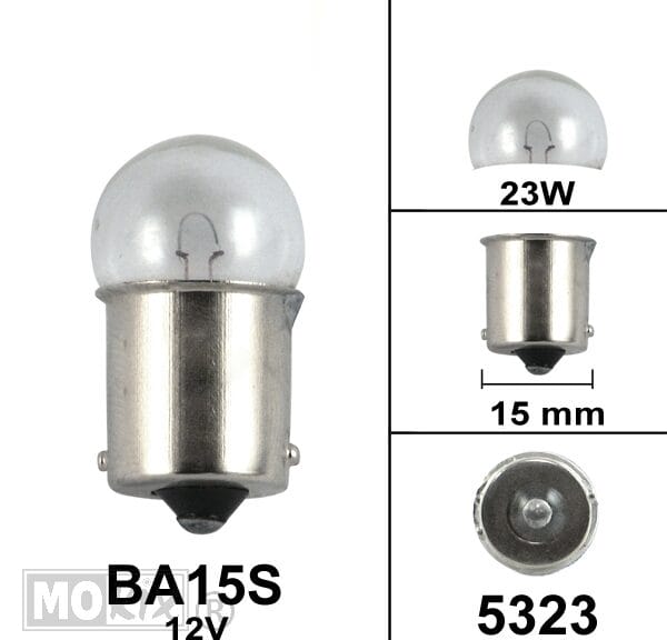 5323 LAMP BA15S 12V 23W    KLEINE BOL (1)
