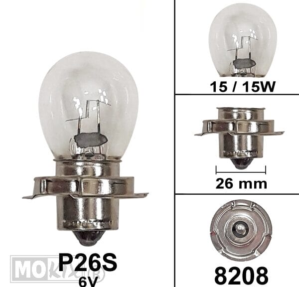 8208 LAMP P26S  6V 15W (1)