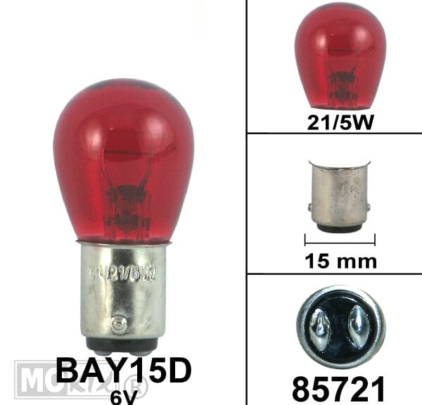 85721 LAMP BAY15D 12V 21/5W ROOD (1)