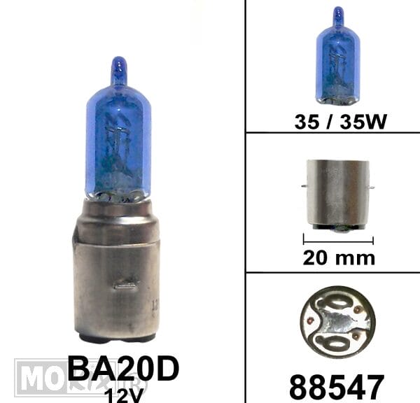 88547 LAMP BA20D 12V 35/35W HALOGEEN SUPER WHITE (1)
