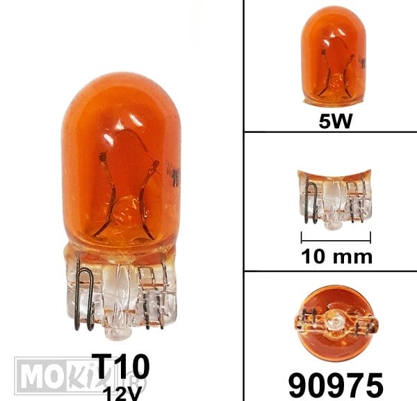 90975 LAMP T10  12V  5W ORANJE (1)