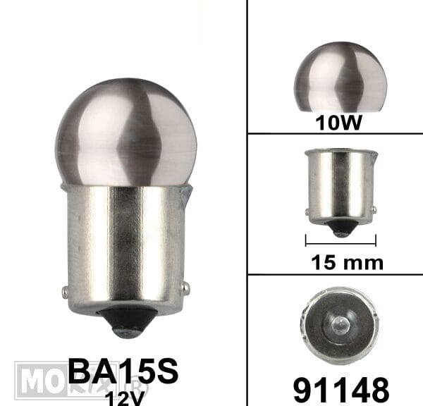 91148 LAMP BA15S 12V 10W MIRROR ELEC (1)