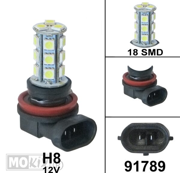91789 LAMP H8 12V 18 SMD BOLLARD (1)