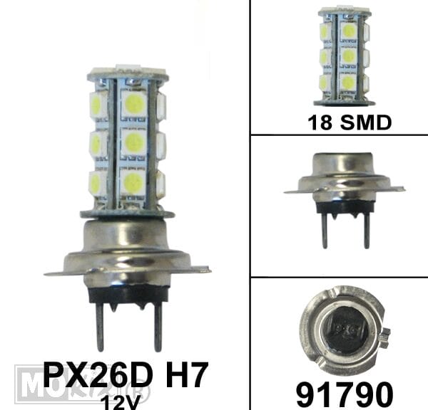 91790 LAMP PX26D H7 12V 18 SMD BOLLARD (1)