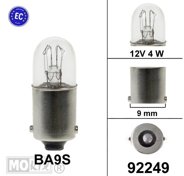 92249 LAMP BA9S 12V  4W CE (1)