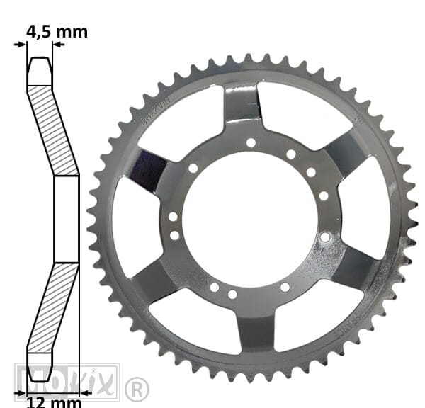 92649 ACHTERTANDWIEL MBK 94mm D12 11gats 54tands