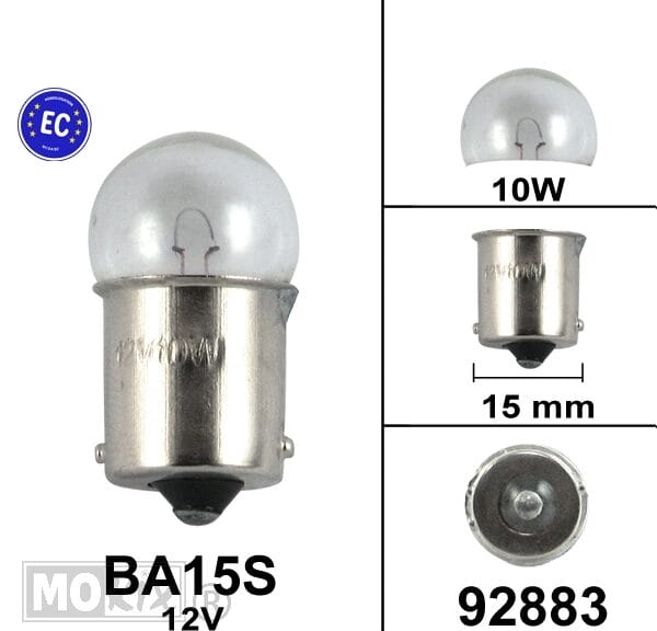 92883 LAMP BA15S 12V 10W BOLLARD CE keur (1)
