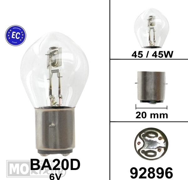 92896 LAMP BA20D  6V 45/40W CE keur (1)