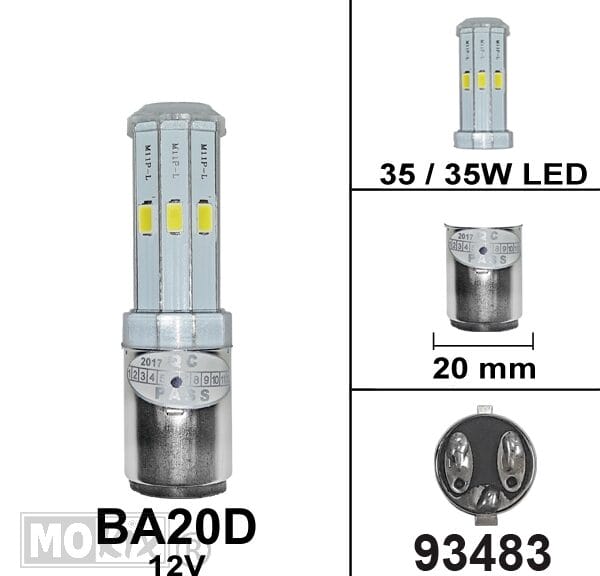93483 LAMP BA20D 12V 35/35W (10W LED) (1)