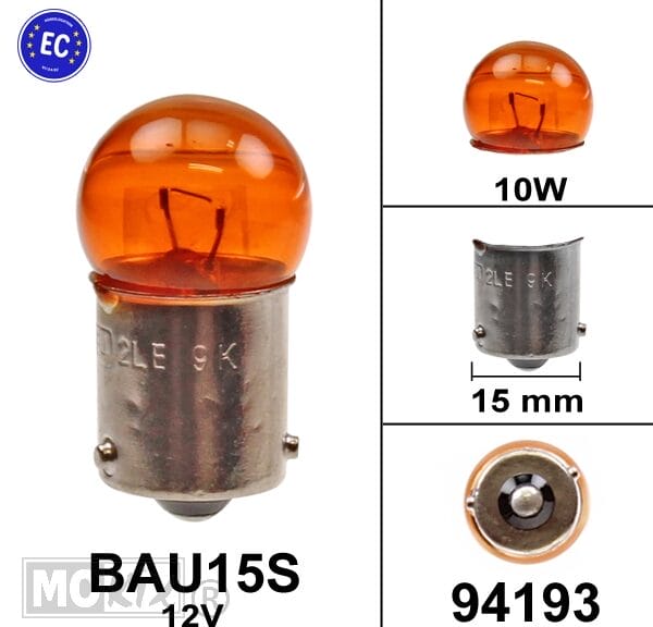 94193 LAMP BAU15S 12V 10W ORANJE CE (1)