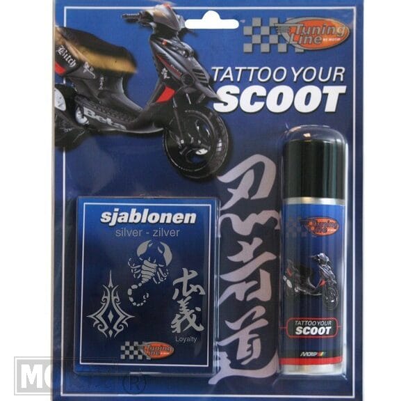 MTS0032 TATTOOSCOOT TRIBE ZILVER