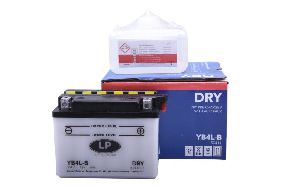 Accu Landport YB4L-B DRY (12V/4A) - Afbeelding 2