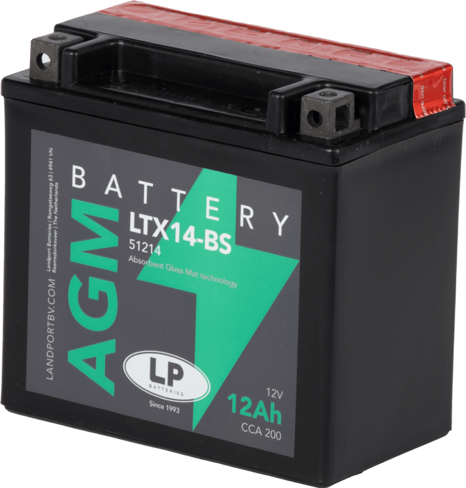 Accu Landport YTX14-BS AGM (12V/12A) - Afbeelding 4