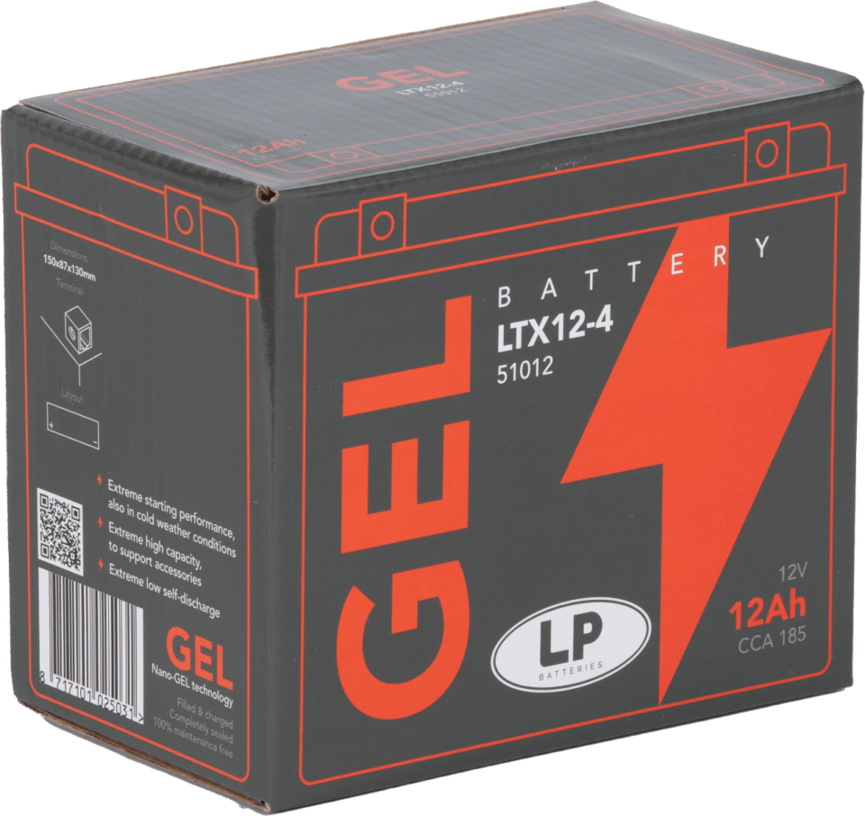 Accu Landport GTX12-4 (12V/10A) - Afbeelding 5