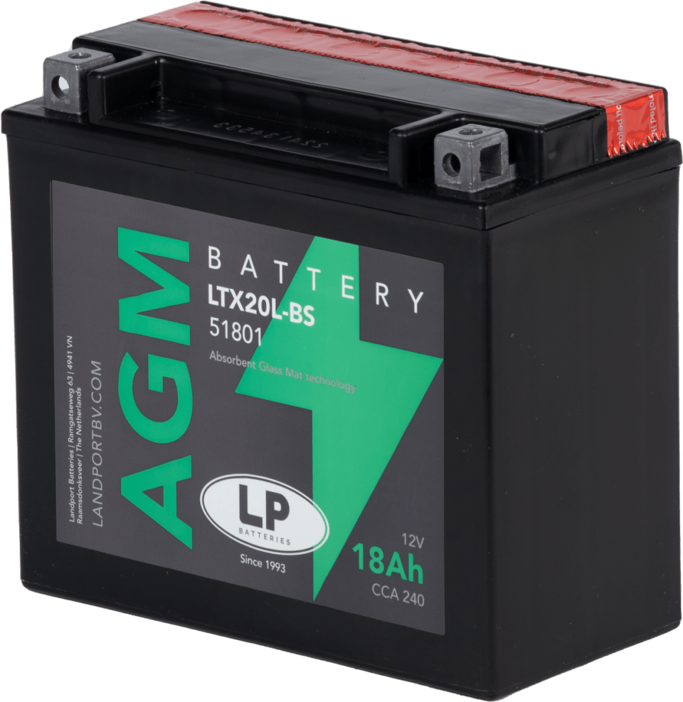 Accu Landport YTX20L-BS ( 12V/18A ) - Afbeelding 4