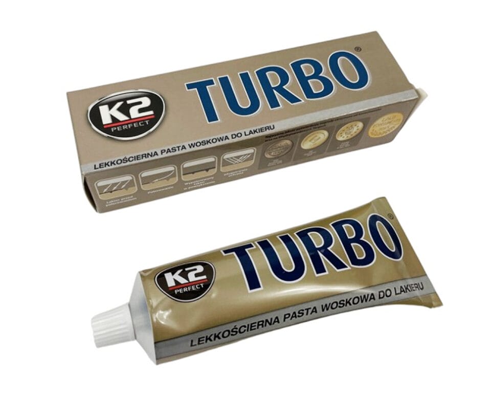 UNIVERSEEL K2 Turbo wax care 120 gram - voor het verwijderen van vogelpoep, insecten en hars - geschikt voor alle soorten verf - makkelijk aan te brengen - bekroond - niet in direct zonlicht of hete oppervlakte aanbrengen. pasta