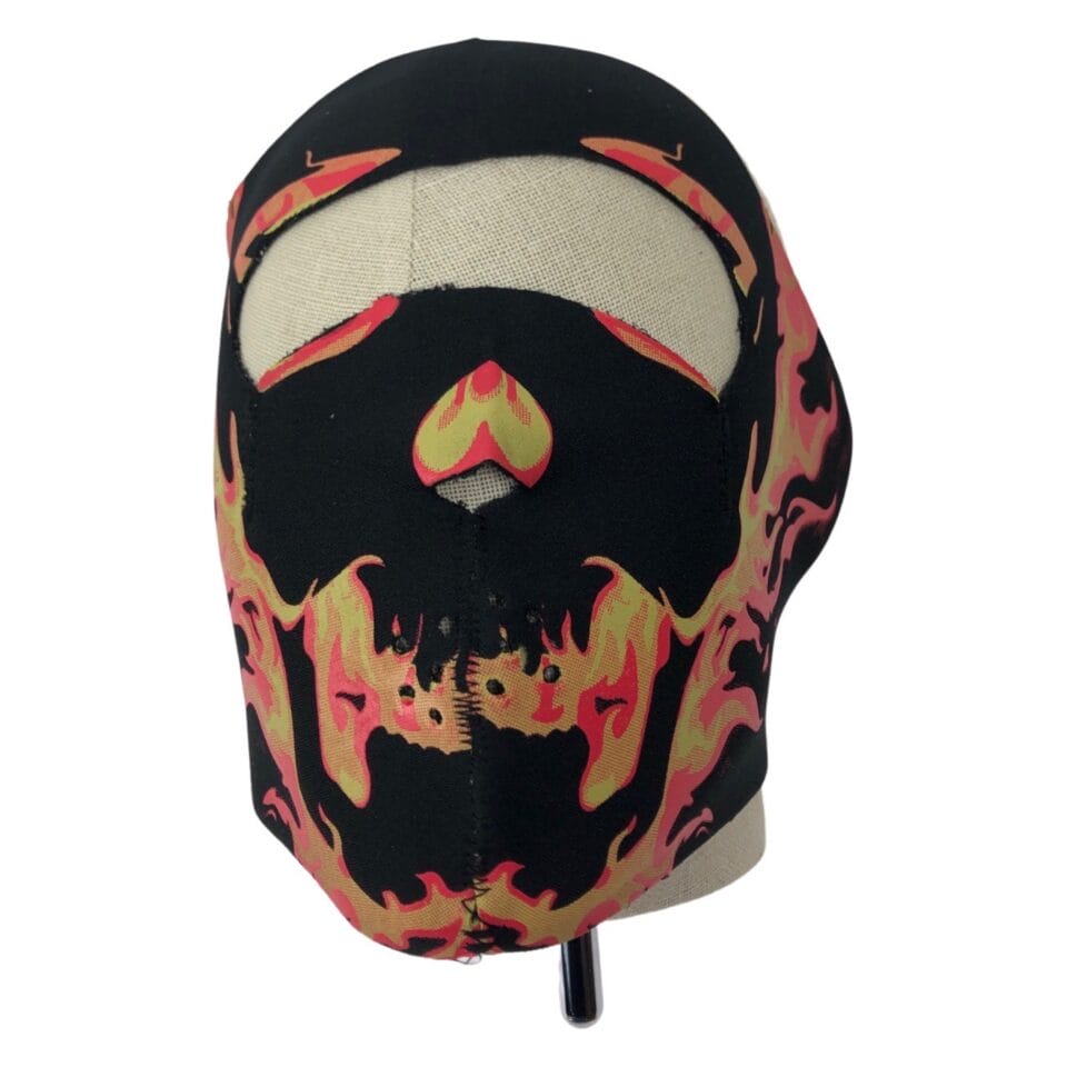 UNIVERSEEL Foam masker Flames winddicht en zeer warm - Neopreen - 18 CM x 21 CM Moped bandana / masker