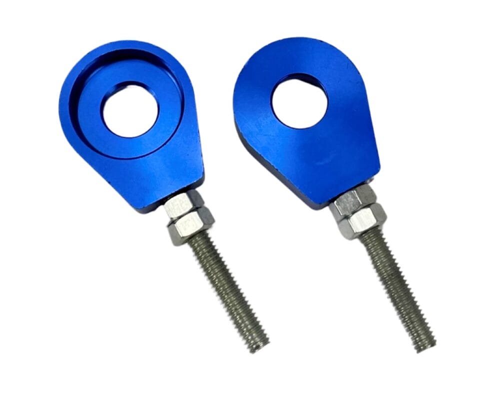 UNIVERSEEL Kettingspanner M6 12mm CNC aluminium geanodiseerd blauw set