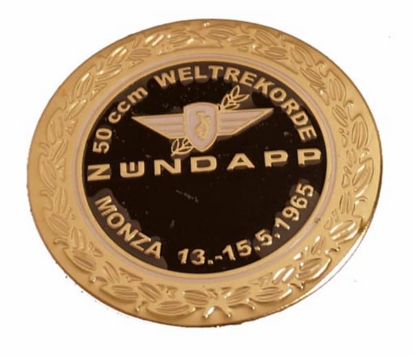 sticker logo rond zwart/goud past op zundapp monza z517-12.127