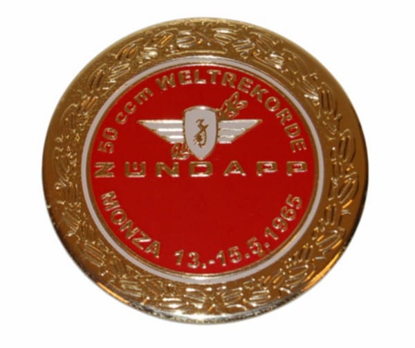 sticker logo rond rood/goud past op zundapp monza z517-12.127/r