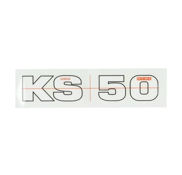 sticker zundapp wit/zwart past op ks50