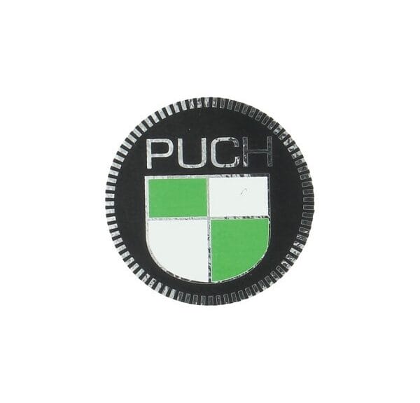 logo 50mm zwart/wit/groen past op puch