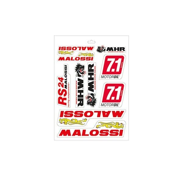 stickerset malossi rst 10-delig past op univ 339780.16