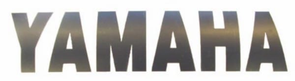 sticker yamaha woord [yamaha] onderspoiler aerox zwart 2-delig
