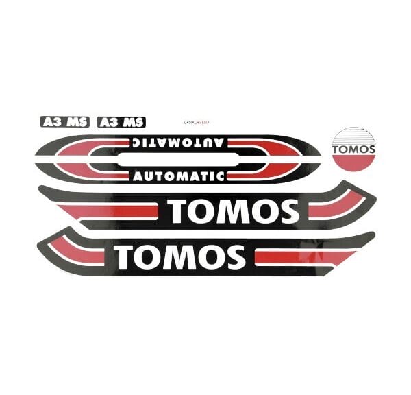 stickerset tomos standard zwart/rood/wit 080010