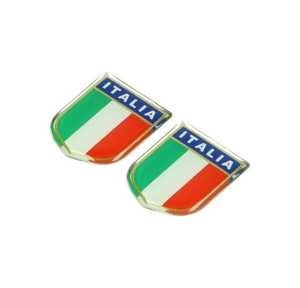 sticker vlag 3d Italia klein dik 2pcs
