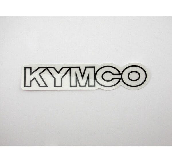 sticker kymco orig beenschild woord [kymco] wit diamant past op vp50 87140-lfc8-e80-t02