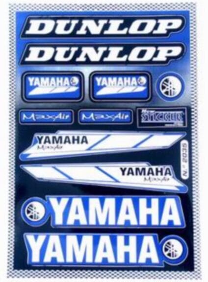 stickerset sponsor dunlop/max air/yamaha univ blauw falko 982035 11-delig