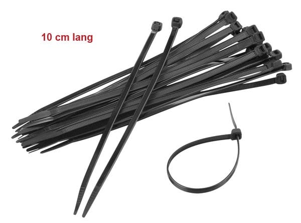 kabelbinder 10cm zwart 100pcs