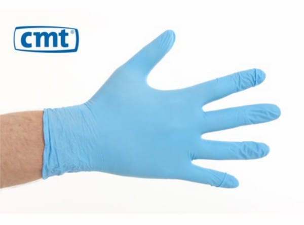 werkplaats cmt handschoenset nitril poedervrij S blauw 100pcs
