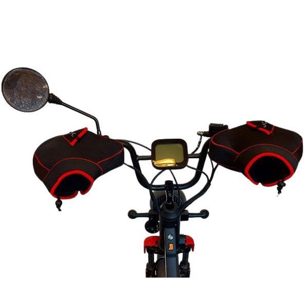 handmofset DMP universeel neoprene zwart/rood past op fatbike