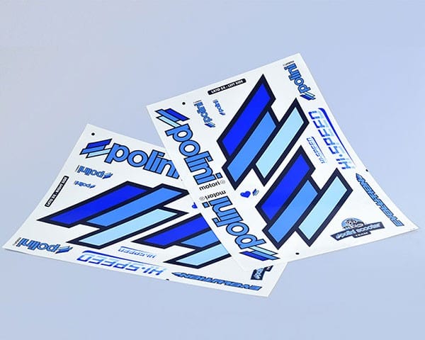 stickervel logo zip team 48x34cm blauw polini 225.030