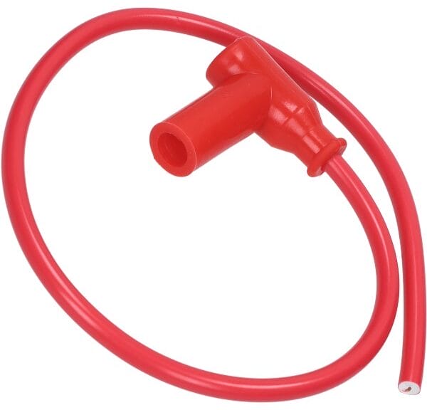 bougiekap + kabel silicone (B) rood past op univ