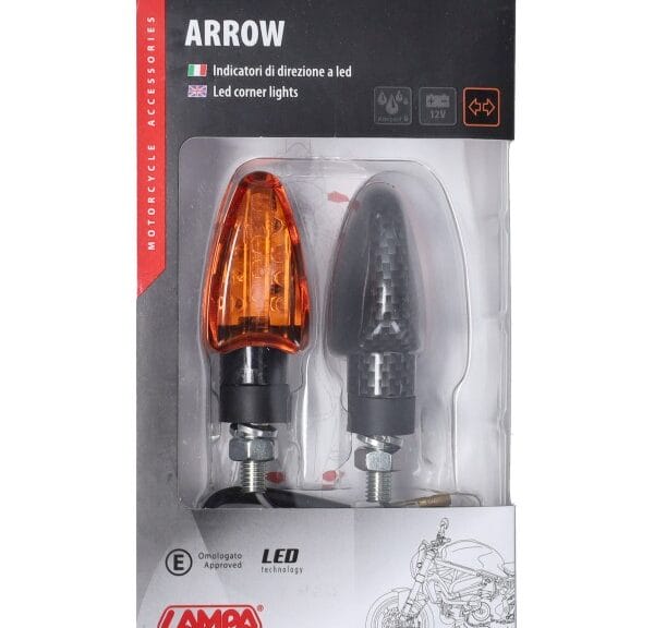 knipperlichtset lampa led e-keur carbon arrow