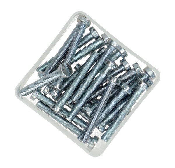 bout cilinderkop met sleuf m6x45mm 25pcs