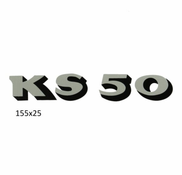 sticker zijscherm grijs/zwart past op ks50
