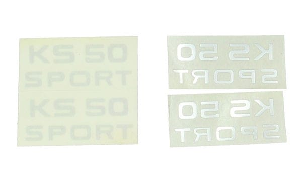 sticker zilver past op ks50 sport
