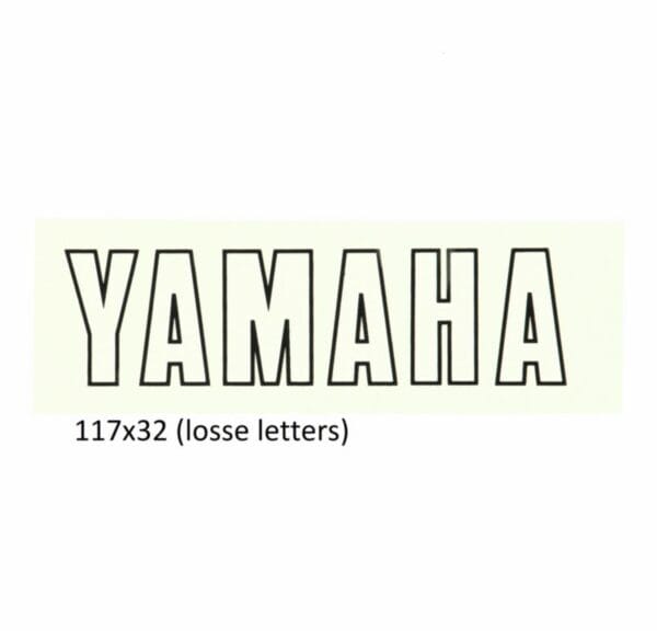 sticker woord [yamaha] aerox wit/zwart